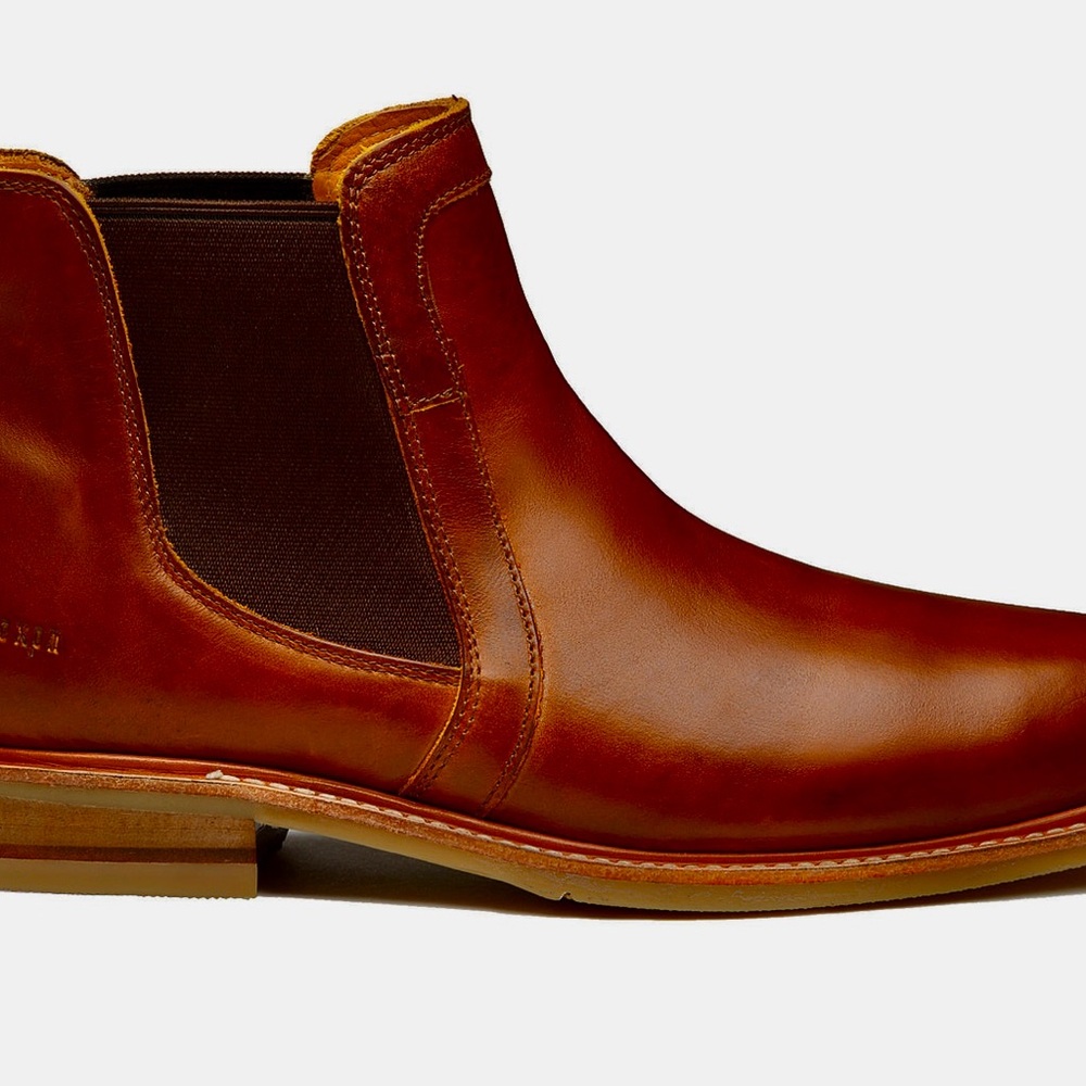 Proxon Brown Leather Steeltoe Chelsea Boots